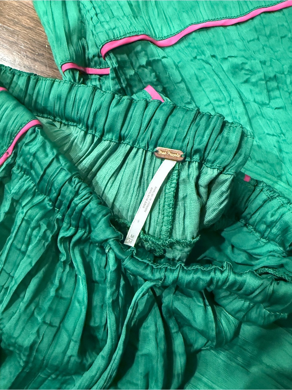 Free People Green Silk Pants - Picture 2 of 3